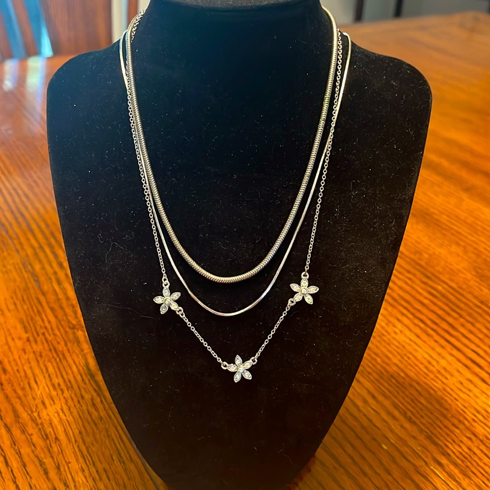 Silver Stacking Necklace Set